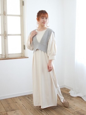 「クリスプ」｜「アイテム（シャツワンピース）」を使った、Crispさん（レディース・150cm）の春コーディネート