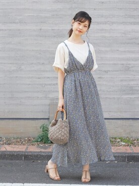 「Crisp（クリスプ）のアイテム（ワンピース）」を使った、Crispさん（レディース・161cm）の春コーディネート