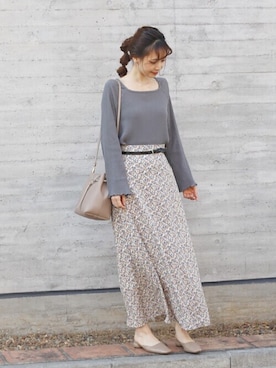 「Crisp（クリスプ）のアイテム（ショルダーバッグ）」を使った、Crispさん（レディース・161cm）の春コーディネート