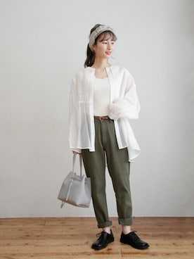 「Crisp（クリスプ）のアイテム（ヘアアクセサリー）」を使った、Crispさん（レディース・154cm）の春コーディネート