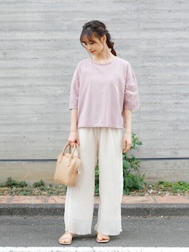 「Crisp（クリスプ）のアイテム（パンツ）」を使った、Crispさん（レディース・161cm）の春コーディネート