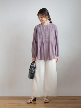 「Crisp（クリスプ）のアイテム（パンツ）」を使った、Crispさん（レディース・161cm）の春コーディネート