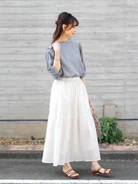 「Crisp（クリスプ）のアイテム（ショルダーバッグ）」を使った、Crispさん（レディース・161cm）の春コーディネート