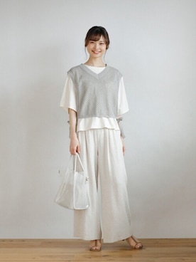 「Crisp（クリスプ）のアイテム」を使った、Crispさん（レディース・161cm）の春コーディネート