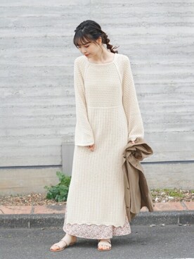 「クリスプ」｜「アイテム（ブルゾン）」を使った、Crispさん（レディース・161cm）の春コーディネート