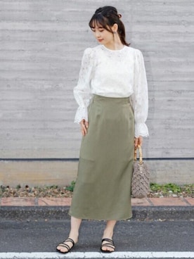 「Crisp yours（クリスプユアーズ）のアイテム」を使った、Crispさん（レディース・161cm）の春コーディネート