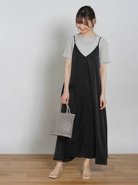 「Crisp yours（クリスプユアーズ）のアイテム」を使った、Crispさん（レディース・161cm）の夏コーディネート