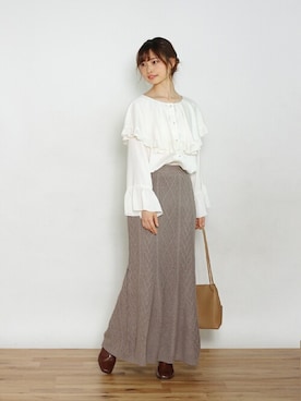 「Crisp yours（クリスプユアーズ）のアイテム」を使った、Crispさん（レディース・161cm）の秋コーディネート