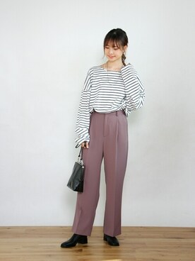 「Crisp yours（クリスプユアーズ）のアイテム」を使った、Crispさん（レディース・161cm）の秋コーディネート