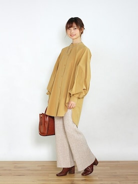 「Crisp（クリスプ）のアイテム（パンツ）」を使った、Crispさん（レディース・161cm）の秋コーディネート