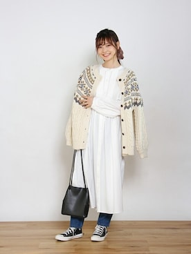 「Crisp yours（クリスプユアーズ）のアイテム」を使った、Crispさん（レディース・161cm）の秋コーディネート