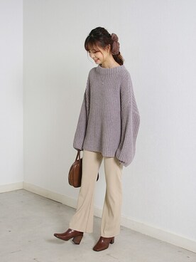 「Crisp yours（クリスプユアーズ）のアイテム」を使った、Crispさん（レディース・161cm）の冬コーディネート