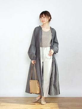 「Crisp（クリスプ）のベーシックデニムパンツ（デニムパンツ）」を使った、Crispさん（レディース・161cm）の冬コーディネート