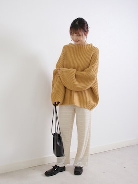 「Crisp yours（クリスプユアーズ）のアイテム」を使った、Crispさん（レディース・161cm）の冬コーディネート