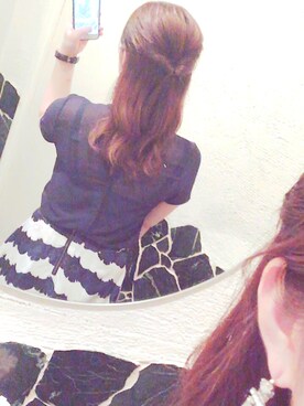 「Daniel Wellington（ダニエルウェリントン）の【Daniel Wellington】レザーバンド３６ＭＭ（アナログ腕時計）」を使った、R!NAさん（レディース・154cm）の夏コーディネート