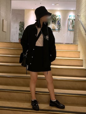 「STUSSY（ステューシー）のアイテム（ブルゾン）」を使った、もえさん（レディース・155cm）の秋コーディネート