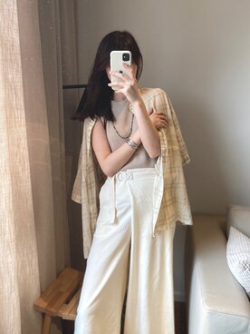 「RAGEBLUE（レイジブルー）のアイテム（アクセサリー）」を使った、不辣酱不啰嗦さん（レディース・172cm）の夏コーディネート