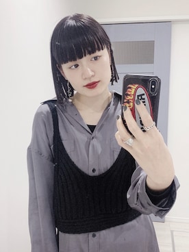 「ジーナシス」｜「アイテム（キャミソール）」を使った、AKANE（jeanasis）さん（レディース・165cm）の春コーディネート