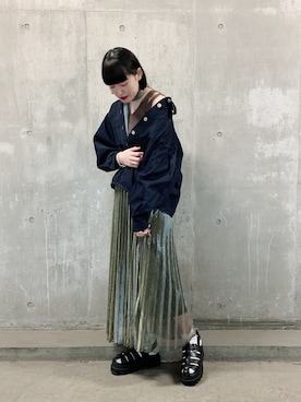 「JEANASIS（ジーナシス）のアイテム（デニムジャケット）」を使った、AKANE（jeanasis）さん（レディース・165cm）の春コーディネート