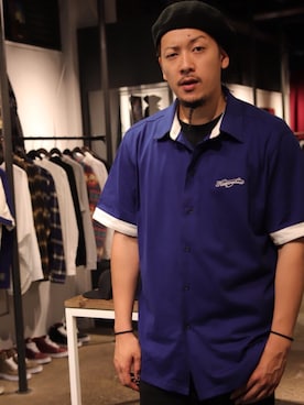 「Subciety（サブサエティ）のアイテム（ハンチング/ベレー帽）」を使った、Mt'（ミット）さん（メンズ・178cm）の夏コーディネート