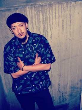 「Subciety（サブサエティ）のアイテム（ハンチング/ベレー帽）」を使った、Mt'（ミット）さん（メンズ・178cm）の夏コーディネート