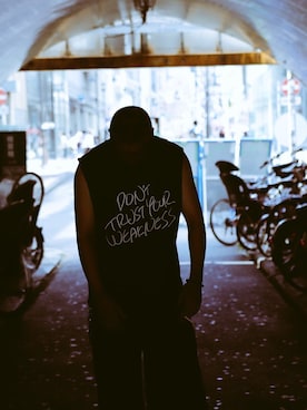 「オールブラックコーデ」｜Mt'（ミット）さん（メンズ・178cm）の夏コーディネート