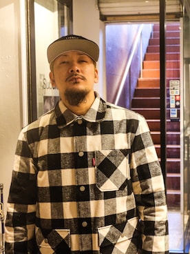 「Subciety（サブサエティ）のアイテム（ジャケット/アウター）」を使った、Mt'（ミット）さん（メンズ・178cm）の冬コーディネート