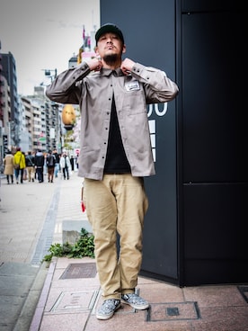 「Subciety（サブサエティ）のアイテム（スリッポン）」を使った、Mt'（ミット）さん（メンズ・178cm）の春コーディネート