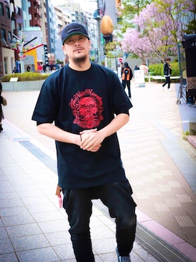 「Subciety（サブサエティ）のアイテム（スリッポン）」を使った、Mt'（ミット）さん（メンズ・178cm）の春コーディネート