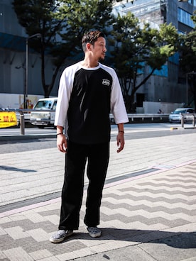「Subciety（サブサエティ）のアイテム（スリッポン）」を使った、Mt'（ミット）さん（メンズ・178cm）の秋コーディネート