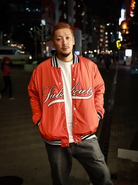 「Subciety（サブサエティ）のアイテム（ジャケット/アウター）」を使った、Mt'（ミット）さん（メンズ・178cm）の秋コーディネート