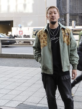 「Subciety（サブサエティ）のアイテム（ジャケット/アウター）」を使った、Mt'（ミット）さん（メンズ・178cm）の冬コーディネート