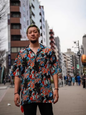 「Subciety（サブサエティ）のアイテム（アクセサリー）」を使った、Mt'（ミット）さん（メンズ・178cm）の春コーディネート