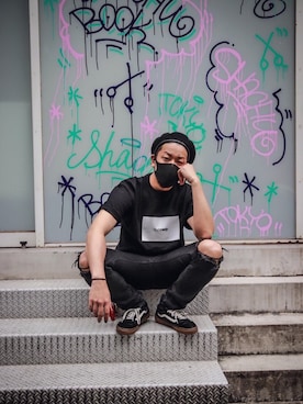 「Subciety（サブサエティ）のアイテム（ハンチング/ベレー帽）」を使った、Mt'（ミット）さん（メンズ・178cm）の春コーディネート