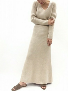 「Pringle（プリングル）のアイテム」を使った、MIYOさん（レディース・158cm）の冬コーディネート