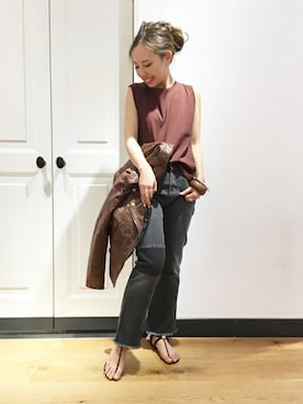 「VICINI（ヴィッチーニ）のアイテム」を使った、MIYOさん（レディース・158cm）の春コーディネート