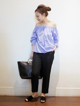 「NINA RICCI（ニナリッチ）のアイテム」を使った、MIYOさん（レディース・158cm）の春コーディネート