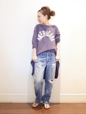 「VICINI（ヴィッチーニ）のアイテム」を使った、MIYOさん（レディース・158cm）の春コーディネート