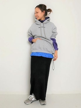 「Deuxieme Classe（ドゥーズィエムクラス）のアイテム（パーカー）」を使った、MIYOさん（レディース・158cm）の冬コーディネート