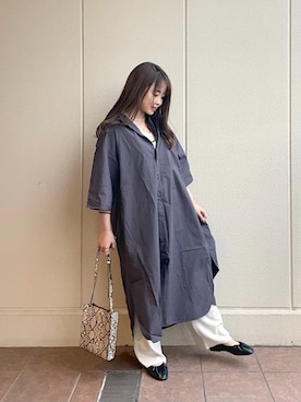 「ニコアンド」｜「アイテム（パンプス）」を使った、𝚢𝚞𝚞さん（レディース・155cm）の春コーディネート