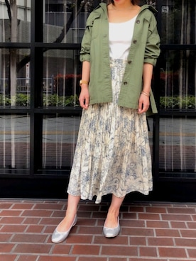 「VIS（ビス）のアイテム（ブルゾン）」を使った、yunomiさん（レディース・160cm）の春コーディネート