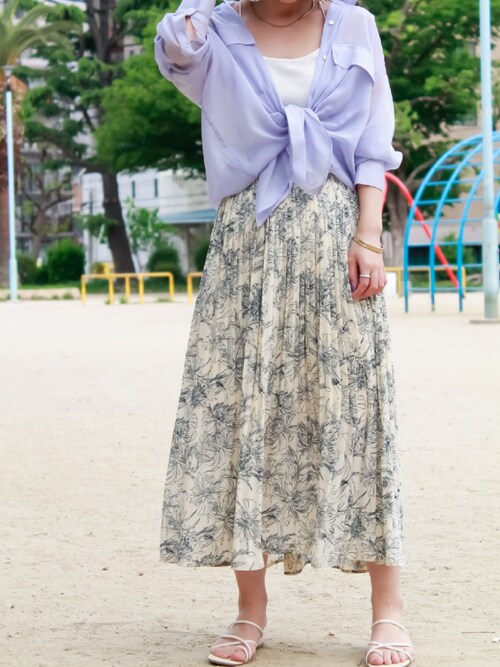 スカート美品 juemi デニムミニスカート バラ刺繍