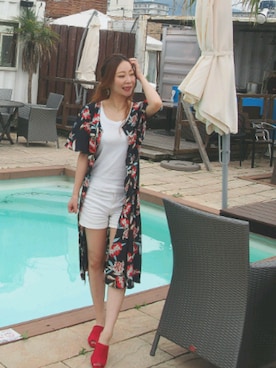 「ショーパン」｜「アイテム（その他）」を使った、@yaka...さん（レディース・163cm）の夏コーディネート