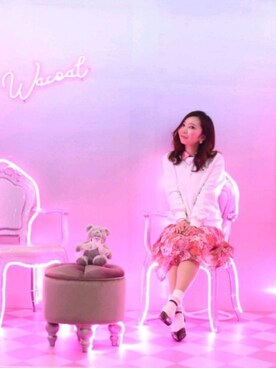 「レトロワンピース」｜「アイテム（その他）」を使った、@yaka...さん（レディース・163cm）の春コーディネート