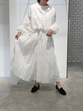 「白コーデ」｜miiiyuuukiꪔ̤̮【相互】さん（レディース・161cm）の春コーディネート