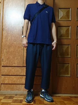 「LACOSTE」｜「アイテム（アナログ腕時計）」を使った、ざんさん（メンズ・172cm）の夏コーディネート