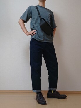 「GLOBAL WORK（グローバルワーク）のアイテム（メッセンジャーバッグ）」を使った、ざんさん（メンズ・172cm）の夏コーディネート