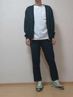 「EN ROUTE（アンルート）のアイテム（スニーカー）」を使った、ざんさん（メンズ・172cm）の秋コーディネート