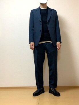 「UNIQLO JW ANDERSON」｜「アイテム（その他アウター）」を使った、ざんさん（メンズ・172cm）の冬コーディネート