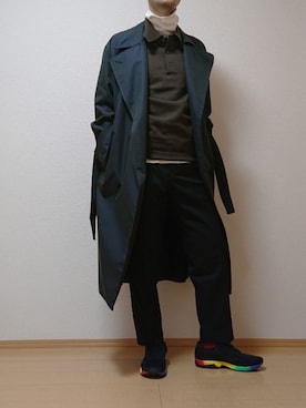 「ランニングシューズ」｜「UNIQLO（ユニクロ）のアイテム」を使った、ざんさん（メンズ・172cm）の冬コーディネート